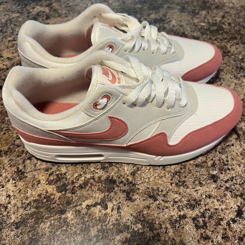 Nike Pink and White Air Max Sneakers